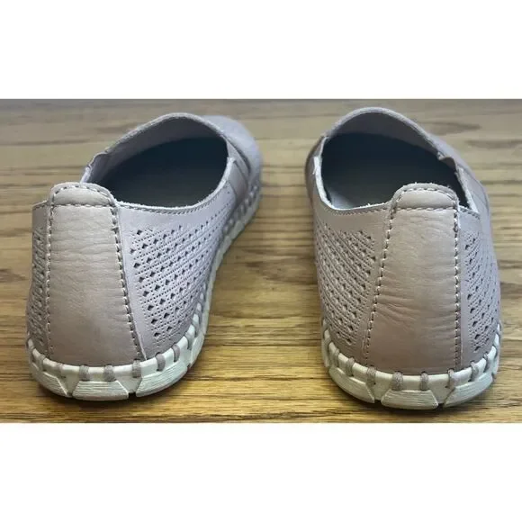 OTBT Women’s Cocoa Tan “Universe” Slip On Perforated Leather Flat Shoe Size 7.5 - Picture 5 of 11